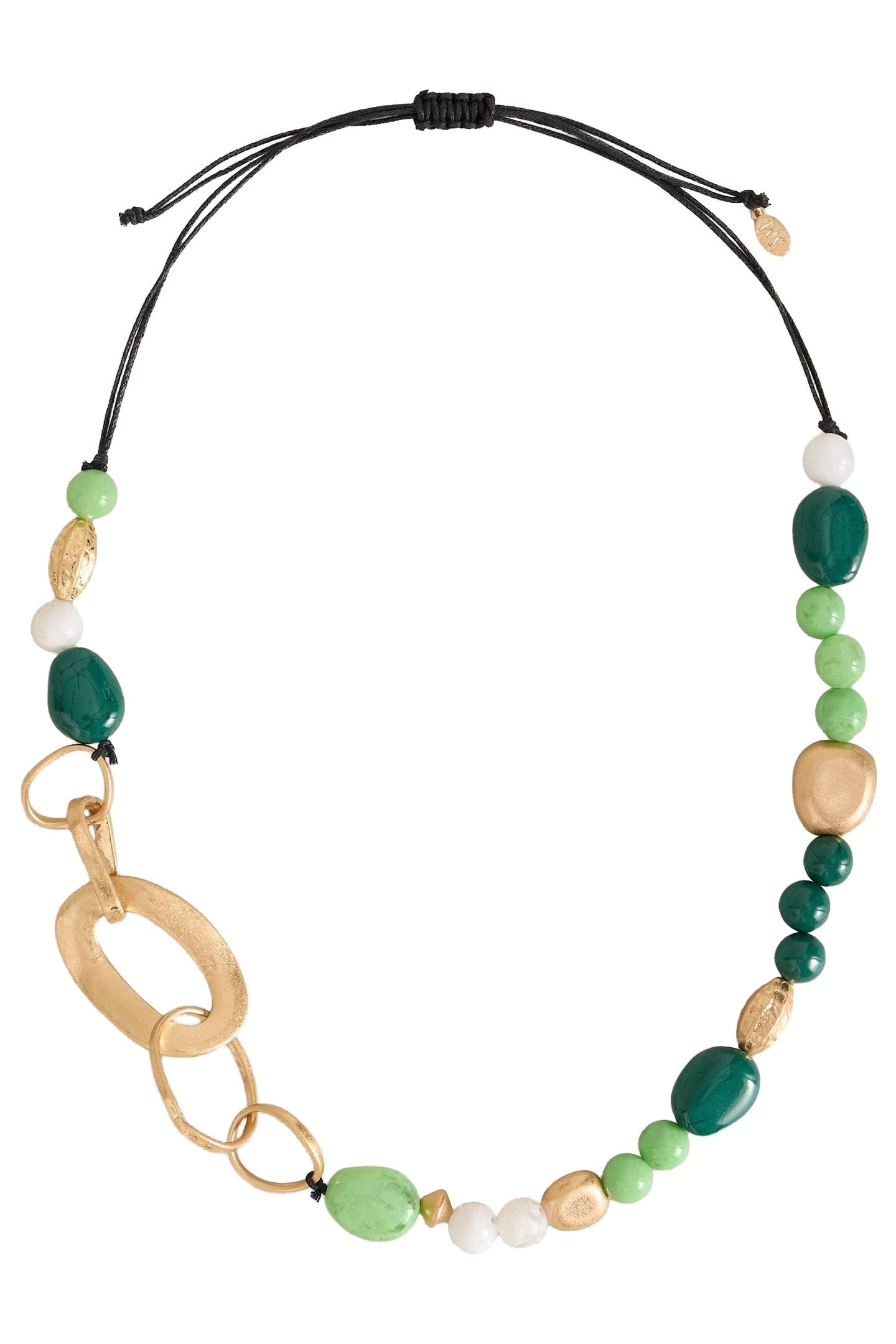 AYLA CHUNKY BEADED NECKLACE GREEN MULTI 2