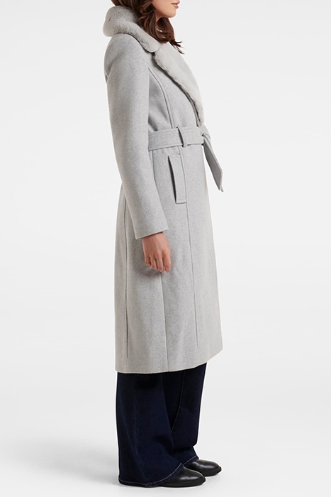 CHARLIE FAUX FUR COLLAR COAT GREY 3