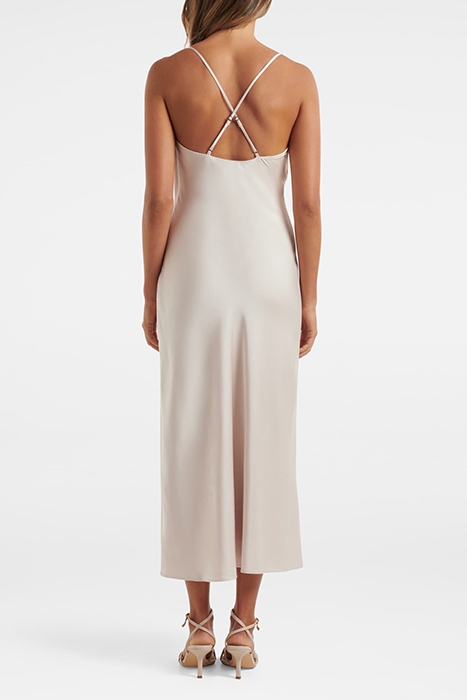 OPAL BIAS COWL SATIN MIDI DRESS CHAMPAGNE 2
