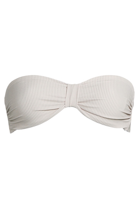 PRINTED BANDEAU TOP BEIGE STRI 6