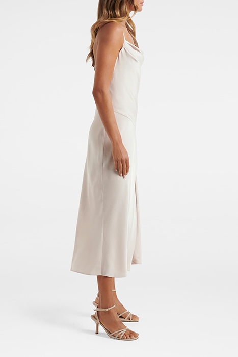 OPAL BIAS COWL SATIN MIDI DRESS CHAMPAGNE 3