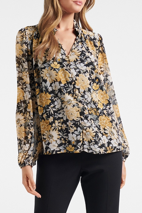 GWEN BUTTON DETAIL BLOUSE SPICED VISTA FLORAL 1