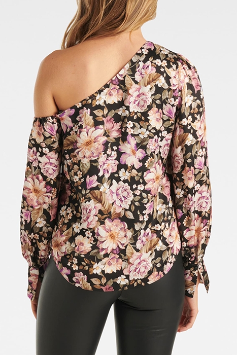 LANA PRINTED SATIN TIPPED SHOULDER DARK HAVEN FLORAL 2