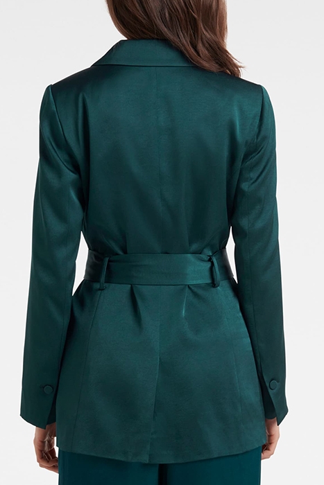 ALORA SATIN TIE CO-ORD BLAZER TEAL 2