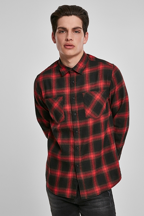 CHECKED FLANELL SHIRT 6 BLACK/RED 2