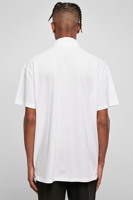 BOXY ZIP PIQUE TEE WHITE 3