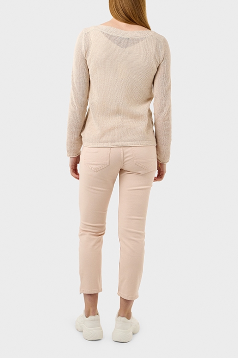 SKINNY HIGH WAIST BROEK MAUVE CHALK 4