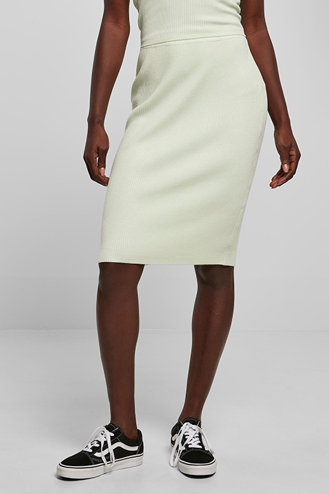 LADIES RIB KNIT MIDI SKIRT LIGHTMINT 2