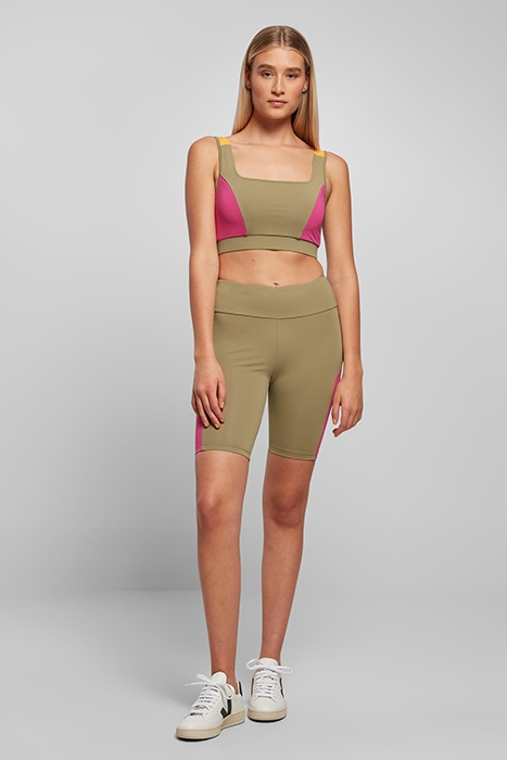 LADIES COLOR BLOCK BRA KHAKI/BRIGHTVIOLETT/MAGIMANGO 4