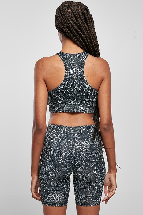 LADIES TIE DYE SPORTS BRA BLACK/WHITE 3