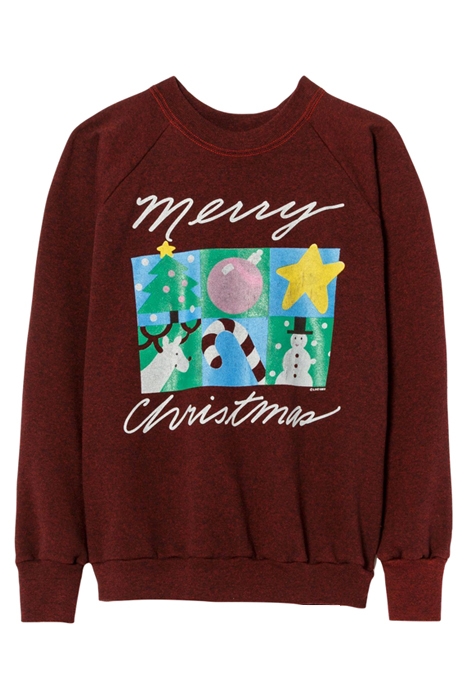 UPCYCLED HOLIDAY SWEATSHIRT ASSORTED HEATHERED 1