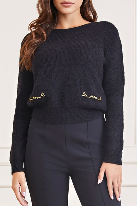 ELODIE SOFT SWTR TOP JET BLACK A996 1