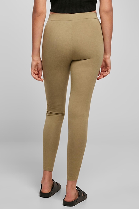 LADIES LACES INSET LEGGINGS KHAKI 3