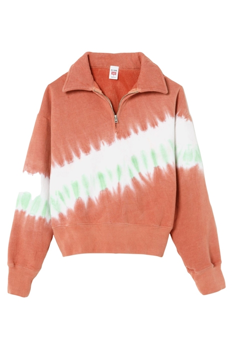 70S HALF ZIP CLAY DIAGONAL DYE 1