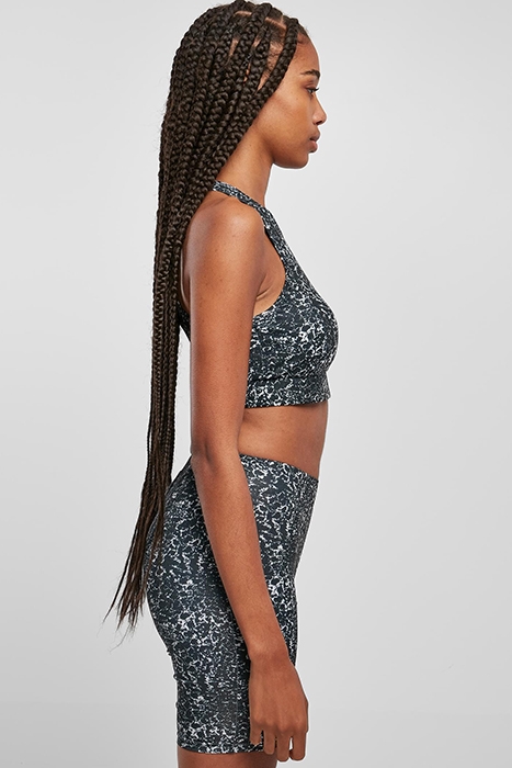 LADIES TIE DYE SPORTS BRA BLACK/WHITE 6