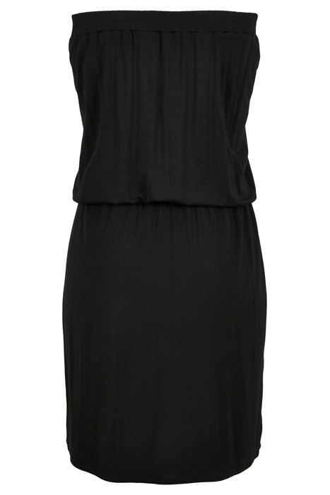 LADIES VISCOSE SHORT BANDEAU DRESS BLACK 8