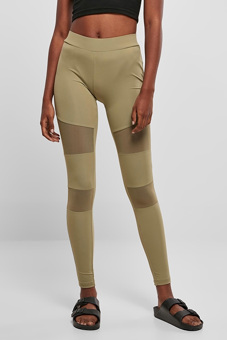 LADIES TECH MESH LEGGINGS KHAKI 2