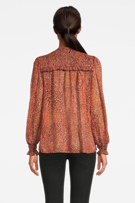 CASSIA BLUSA CREPONNE LUREX ST PINK/BLACK MULTI-COLOUR 2