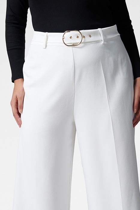 ARI CURVE BELTED CULOTTE PANTS PORCELAIN 5