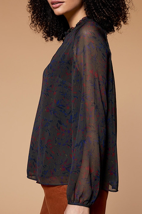 CARTER - KHAKI BLOUSE WITH FOLIAGE PRINT 2