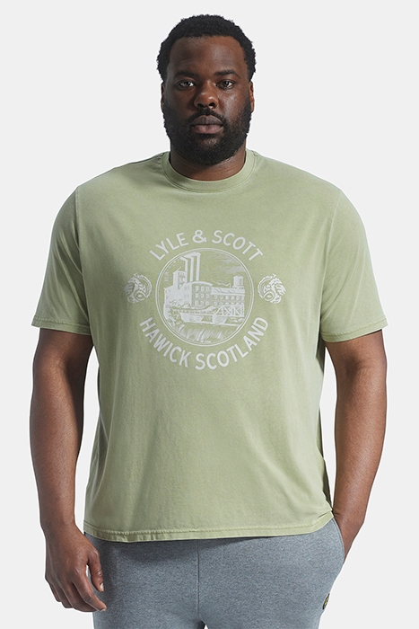 HAWICK PRINT T SHIRT SEAWEED 1