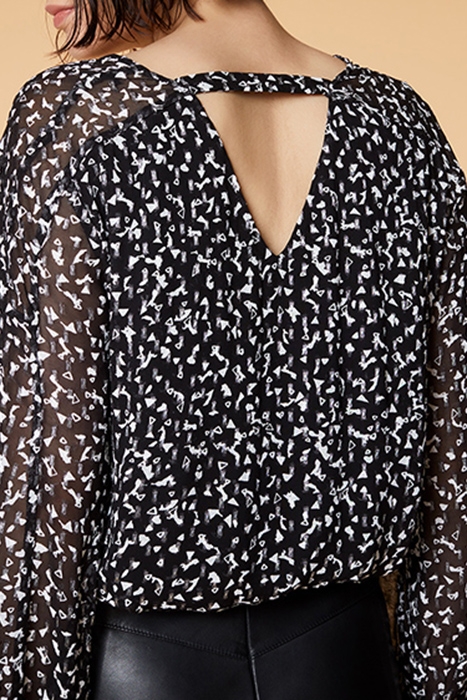 CONNY - BLACK BLOUSE WITH SPARKLE PRINT 2
