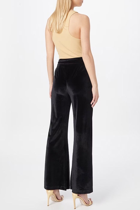 VALENTINA VELVET FLARE PANTS BLACK 2