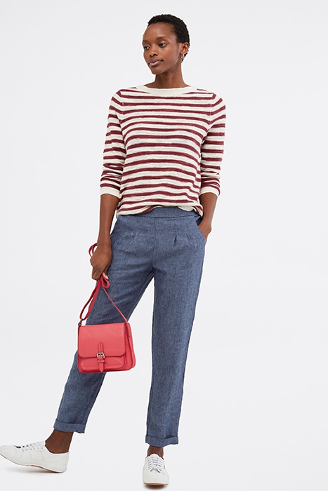 MAISON LINEN TROUSER DENIM BLUE 1