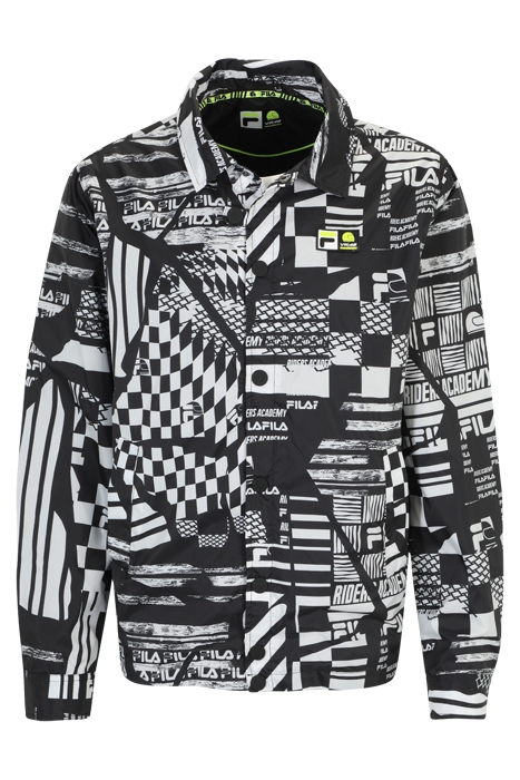 C60 AOP COACH JACKET BLACK & WHITE RACING AOP 1