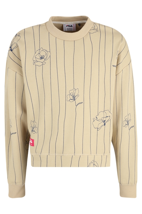 TALHEIM AOP CREW SWEAT CARMINE POPPY AOP 1