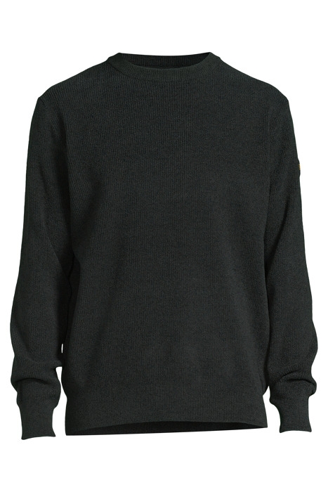 PULLOVER CREWNECK RIBKNIT SUPER SOFT GREENISH BLACK 1