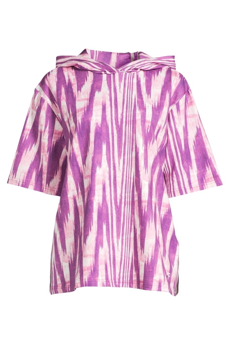 CORCIANO OVERSIZED HOODY PURPLE ABSTRACT ETNO AOP 1