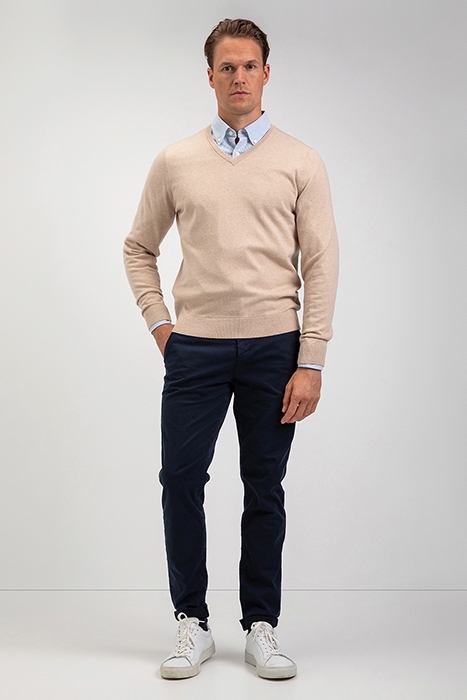 V-NECK SWEATER SAND 3