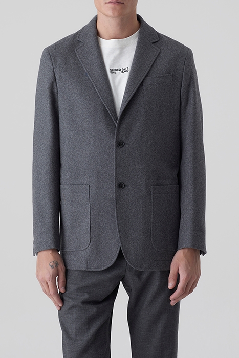 RELAXED BLAZER JACKETS & COATS DARK GREY MELANGE 1