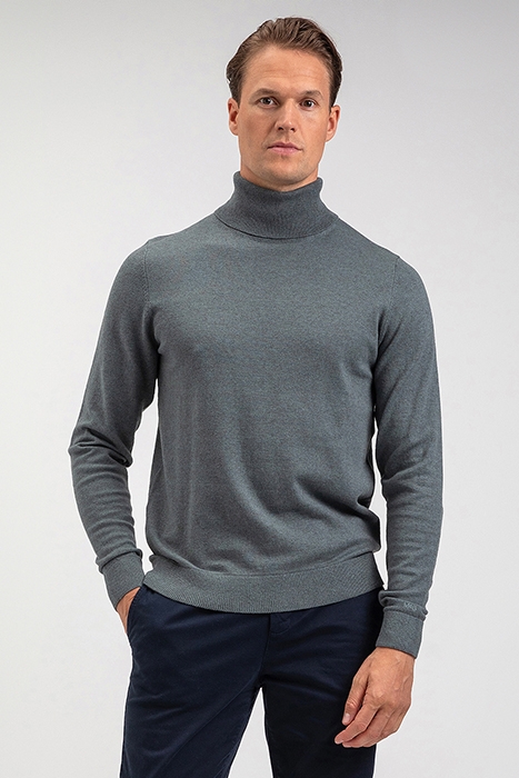 ROLL NECK SWEATER PINE GREEN 2