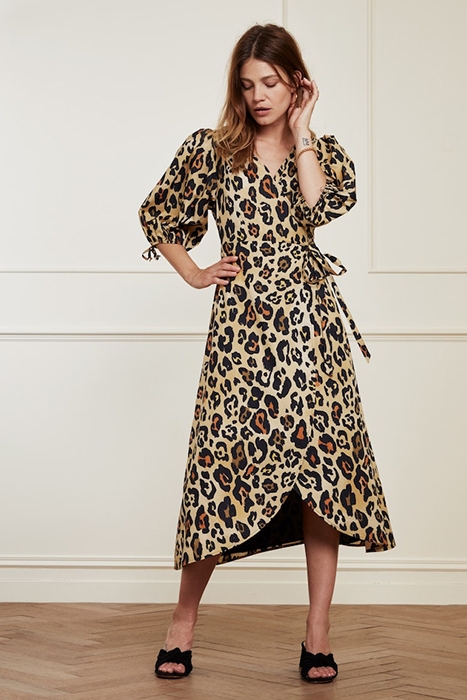 CHARLIE DRESS OATMEAL/TERRA COTTA 2