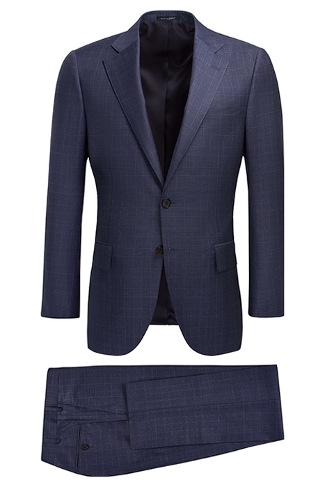 MID BLUE CHECKED LAZIO SUIT 2
