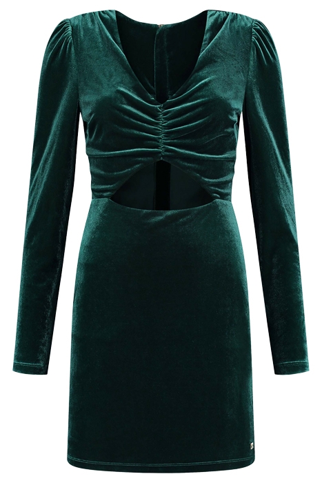 KADE VELVET DRESS EVERGREEN 1