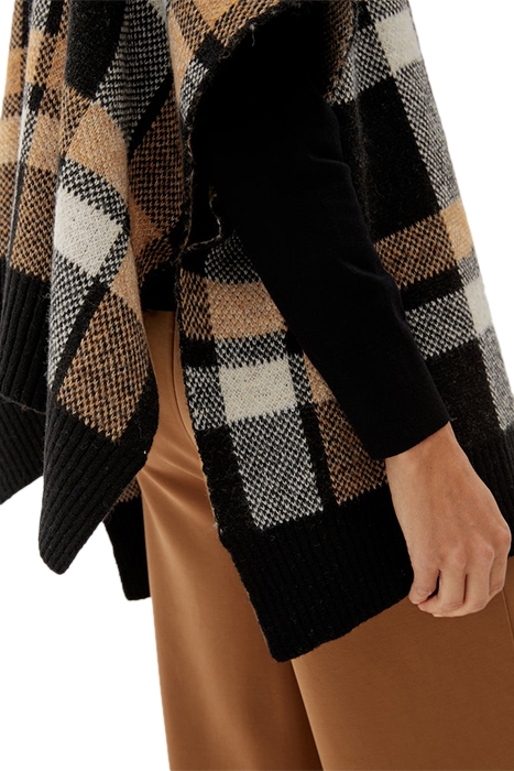 CARDIGAN VEST SHORTSLEEVE GREY/BLACK 5