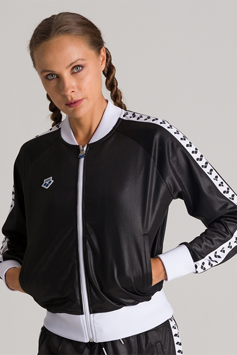 W RELAX IV TEAM JACKET SHINY BLACK WHITE BLACK 2
