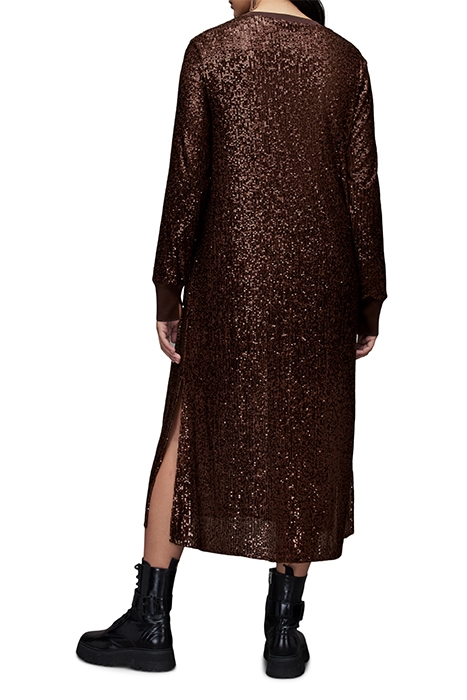 JUELA CREW DRESS DARK BROWN 2