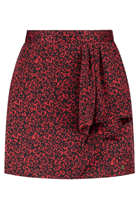 KASANDRA SKIRT BLACK/LIPSTICK 1