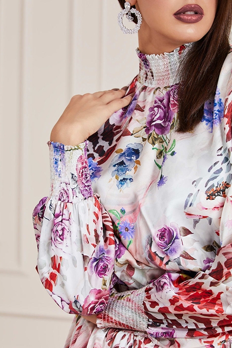 CLELIA DRESS ROSE SHADOW PRINT 4