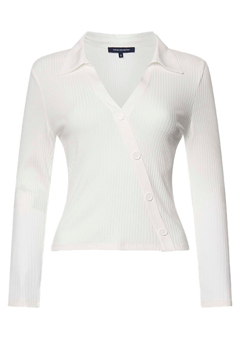 REINA RIBBED JERSEY TOP CLOTTED CREAM 4