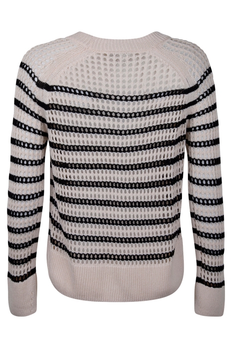 PALOMA STR CREW NECK PAMPAS WHITE/BLACK 2