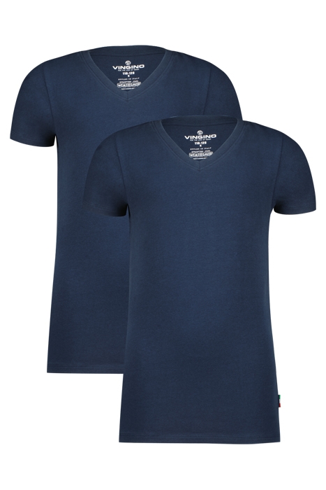 T-SHIRT V-NECK (2-PACK) MIDNIGHT BLUE 1