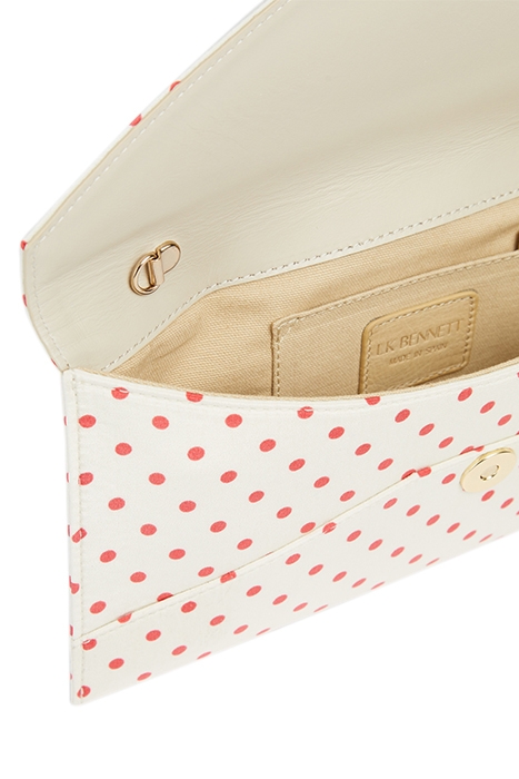 KENDALL CLUTCH BAG IVORY/RED 5