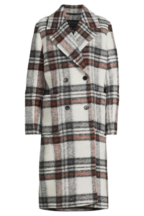 ESME CHECK COAT BLACK/WHITE/BROWN 6