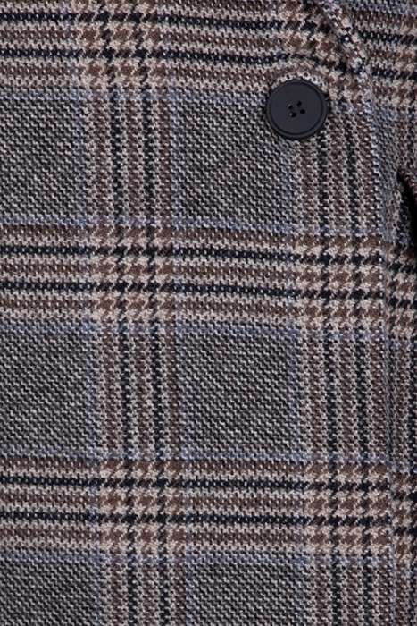 ALEXIS CHECK COAT BROWN 3