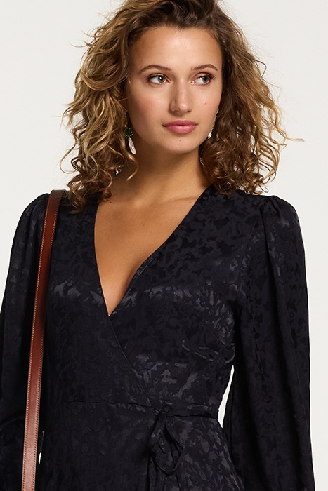 LADIES MODENA DRESS FOREST JAQUARD DARK NAVY BLUE 4